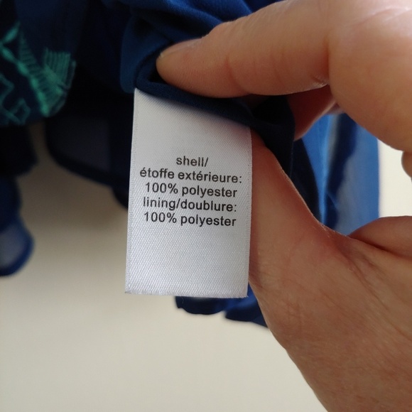 Maurices Blue Embroidered Racerback Blouse - Picture 8 of 9